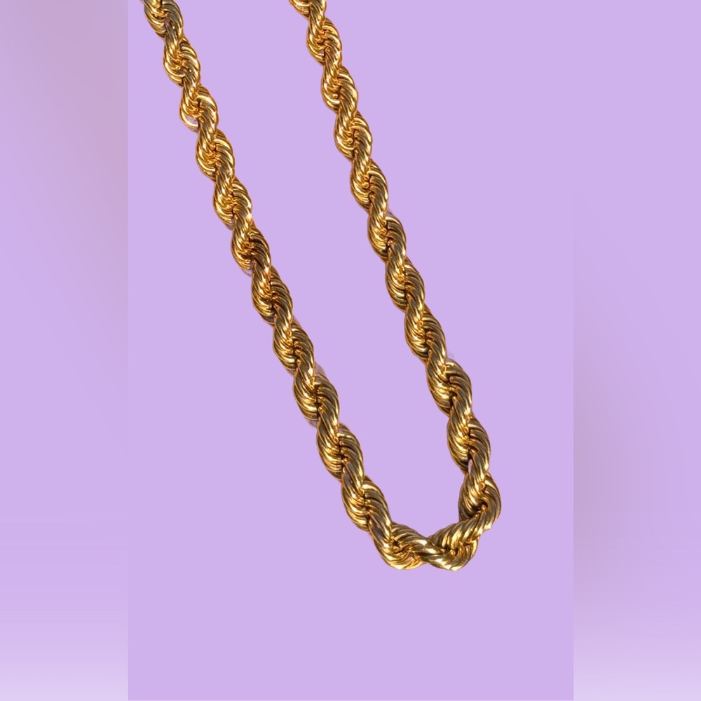 🍒 VINTAGE - 14k 16” Graduated Rope Chain - Picture 3 of 5